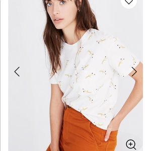NWOT Madewell daisy crop tee